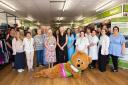 Carol West, staff, volunteers and clinical team from the Alan Hudson Centre who cared for George.