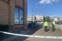 A car has crashed into a Tesco Express in Ipswich