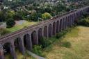 GC 180 test train on Digswell viaduct