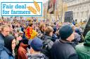 Farmers gathered in London for a day of action against inheritance tax changes