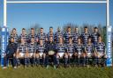 St Ives line up with their new strips prior to the game with Long Buckby.