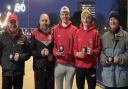 St Ives rowers show off their prizes from the Star Club Head Race at Bedford.