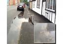 Flooding in Buckden has meant a blocked drain has overflowed.