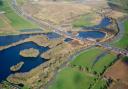 Vehicles using the 750-metre long River Great Ouse viaduct on the new A14.