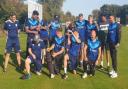 St Ives & Warboys Cricket Club celebrate their victory over Histon in the 2020 Cambs & Hunts Premier League Division One play-off final.