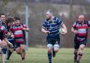 Try scorer Tom Woodrow breaches the gain line for St Ives during their important away victory.