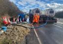 Drivers are being advised to find alternative route due to the flooding on the A14 eastbound near Newmarket.