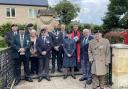 St Neots mayor Cllr Richard Slade with service veterans.