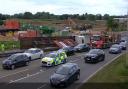 A lorry overturned on the A1 last night (June 12).