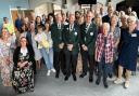 The judges from Anglia in Bloom together with many of the volunteers from St Ives in Bloom.