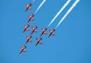 The Red Arrows will fly over Cambridgeshire.