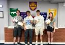 (L-R): Rhys Street, Nathaniel Edgley, Tommy Frear and Hannah Simpson with their results.