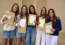 Kimbolton School students celebrating their GCSE results.