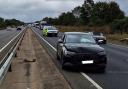 A new Audi was involved in a crash on the A14 this week.