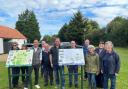 New information boards celebrating village walks in Tilbrook