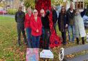 Ellington WI make poppy display for village green