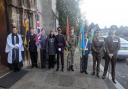 Cllr Val Fendley, Mayor of Ramsey, at the Remembrance Sunday service.