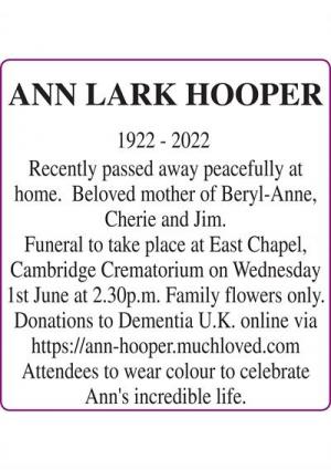 ANN LARK HOOPER