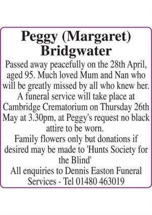 Peggy (Margaret) Bridgwater