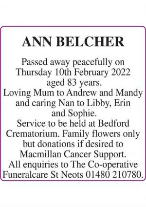 ANN BELCHER