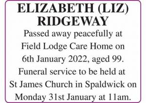 ELIZABETH RIDGEWAY