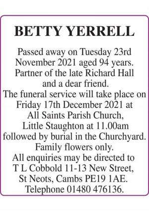 BETTY YERRELL