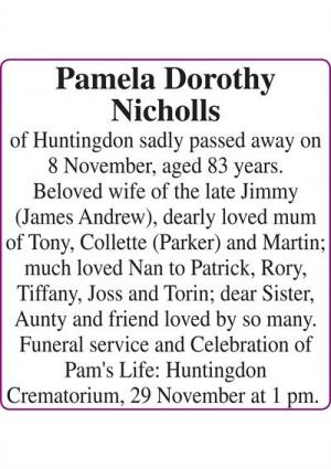 Pamela Dorothy Nicholls