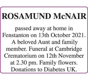 ROSAMUND McNAIR