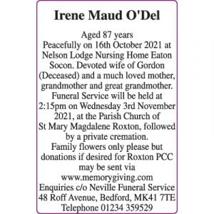 Irene Maud O’Dell