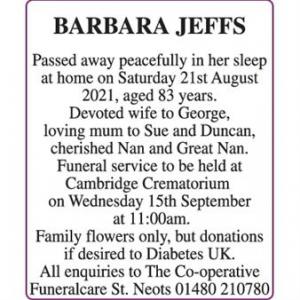 BARBARA JEFFS