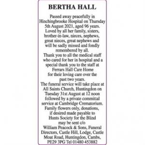 BERTHA HALL