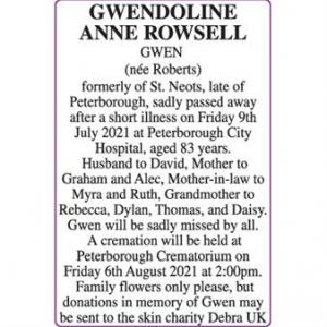 GWENDOLINE ROWSELL