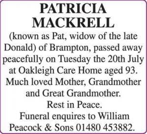 PATRICIA MACKRELL