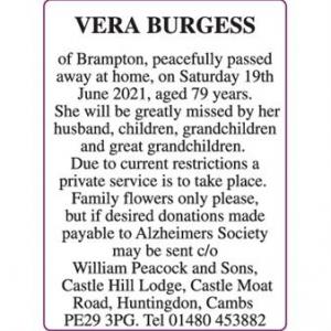 VERA BURGESS