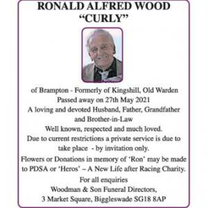 Ronald Alfred Wood
“Curly”