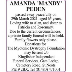 AMANDA MANDY PEDEN