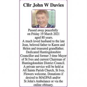 Cllr John W Davies