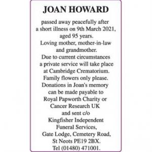 JOAN HOWARD