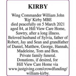 WILLIAM KIRBY MBE