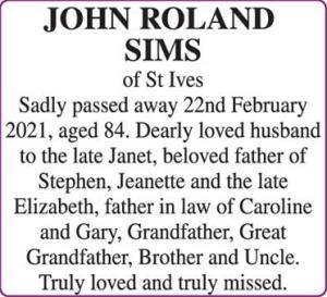 JOHN ROLAND SIMS