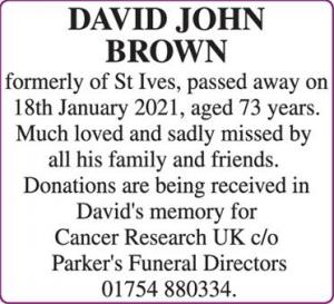 DAVID JOHN BROWN