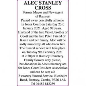 ALEC STANLEY CROSS