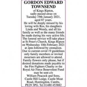 GORDON EDWARD TOWNSEND