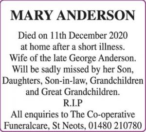 MARY ANDERSON