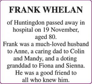 FRANK WHELAN