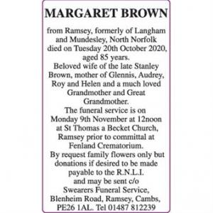 MARGARET BROWN