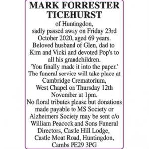 MARK FORRESTER TICEHURST