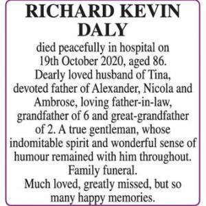 RICHARD KEVIN DALY