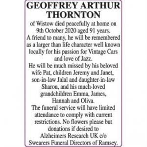 GEOFFREY ARTHUR THORNTON