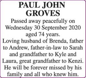 PAUL JOHN GROVES